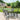 Outdoor patio dining set: black mesh chairs around a glass-top rectangular table