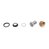 Bronze sink drain strainer kit with gaskets and installation parts