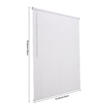 White PVC window blind with horizontal slats, size 60x150 cm shown