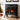 Freestanding electric fireplace heater with arched glass panels and burning flame effect
