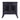 Freestanding electric fireplace heater front view with dark glass doors and log display