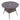 Outdoor round woven table in dark brown with a parasol hole on the tabletop.