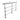 240cm stainless steel handrail, 42.4mm top rail, floor-mount posts
