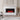 White mantel electric fireplace insert with LED flame glow in black firebox