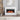 White electric fireplace heater insert with LED flames behind glass