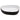 White ceramic vessel sink bowl with dark underside and centered drain opening
