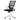 White frame ergonomic swivel chair with black mesh back and folding armrests