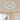 40cm square crystal ceiling light with clear faceted glass frame and metal bar