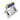 Stainless external corner trowel with blue/yellow handle and metal spreading edges