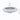 Ceiling fan with 3-color LED light, underside view showing central hub and blade spokes
