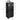 Black 76 cm makeup case with dimensions shown; quilted pattern, handle and corner wheels