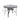 Black metal round outdoor dining table with central parasol hole, 105cm wide