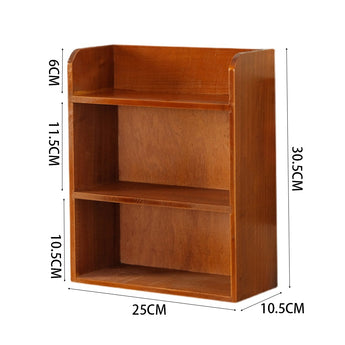 3-tier tabletop wooden storage rack, 25cm W x 30.5cm H x 10.5cm D