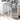 White 3-panel folding dog playpen fence with vertical bars and hinged gate