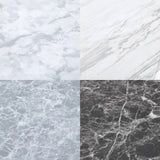 24Pcs square stone-effect floor tiles, cool/warm white and light/dark grey set