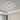 Square flush-mount crystal ceiling light with clear glass surround and dark center