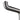 Gunmetal curved spout section for bathroom sink mixer tap with smooth cylindrical body