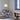 Adjustable LED floor lamp with white dome shade and marble base