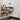 Open cabinet drawer with pull-out wire baskets for jars and pantry items