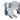 Toddler two-slide playset, angled view of left slide and basketball hoop