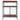 Black metal 3-tier kitchen trolley with wooden shelves and curved wine bottle holders
