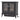 Freestanding electric fireplace heater in matte black with two front glass doors