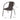 Dark brown woven-look outdoor dining chair with curved arms and 4 legs