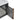 Double-door collapsible storage organizer box side door hinge and handle close-up