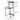 3-tier over-the-toilet storage rack with black frame and dark walnut shelves