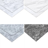 24Pcs square stone-effect floor tiles, white and grey marble-look set
