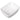 White square countertop sink bowl with round drain hole and ridged sides