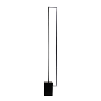 Schmale LED-Röhren-Stehlampe mit schwarzer Basis, freistehendes Metallgestell