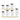Set of clear airtight food storage containers with black clasp lids and sizes