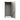 Open anthracite metal garden storage shed with double doors and interior wall panels