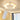 LED semi-recessed ceiling light, round acrylic shades with crystal drops; remote included