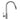 Chrome stainless steel kitchen faucet, single handle with curved gooseneck spout