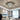 30cm W stacked LED ceiling light with crystal rims, warm glow illumination