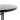 Close-up of round tabletop edge with black frame and support legs