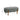 Grey upholstered bench, 106.5cm long, with rounded seat and wooden legs