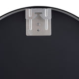 Wall-mount bracket and screws for oval bathroom mirror, shown from the back
