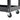 Corner view of rolling tool cart with heavy-duty caster wheels and metal frame