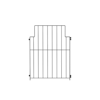 Garden metal fence panel set (10-pack) with tall vertical bars, front view