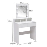 145cm makeup vanity with lighted mirror, size diagram: 54x55x80cm
