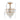 Gold crystal chandelier ceiling light, 20cm wide and 35cm tall