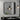 Square wall mirror with dark aluminum alloy frame and rounded corners