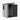 Plastic storage shed with door open, dark interior compartment and gray walls