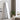 Modern rectangular black metal floor mirror, wide beveled frame