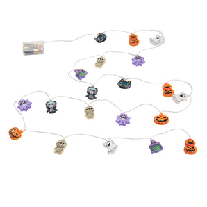3m LED Halloween String Lights with 20 Spooky Decorations Battery Powered