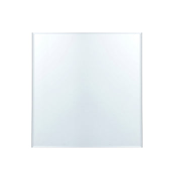 Rectangle wall mirror with clear edge, smooth frameless look