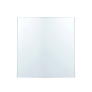 Rectangle wall mirror with clear edge, smooth frameless look